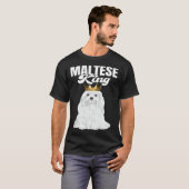 Maltese King Dog  Maltese Owner Tシャツ (正面フル)
