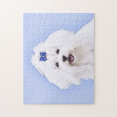 Maltese Painting - Cute Original Dog Art ジグソーパズル (縦)