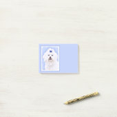 Maltese Painting - Cute Original Dog Art ポストイット (デスク上)