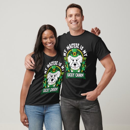 Maltese St Patricks Lucky Charm Mom Dad Tシャツ (ユニセックス)