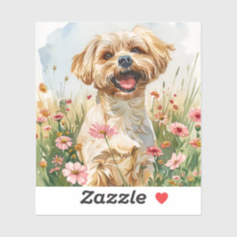 Maltese Watercolor Sticker シール