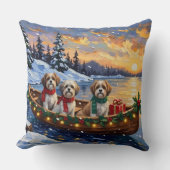 Malti Tzu Christmas Boat Holiday クッション (正面)
