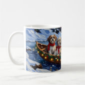 Malti Tzu Christmas Boat Holiday コーヒーマグカップ (左)