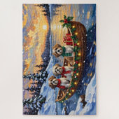 Malti Tzu Christmas Boat Holiday ジグソーパズル (縦)