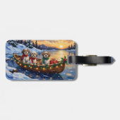 Malti Tzu Christmas Boat Holiday ラゲッジタグ (裏面横)