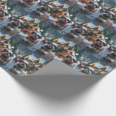 Malti Tzu Dogs Christmas Snow Holiday ラッピングペーパー (角)