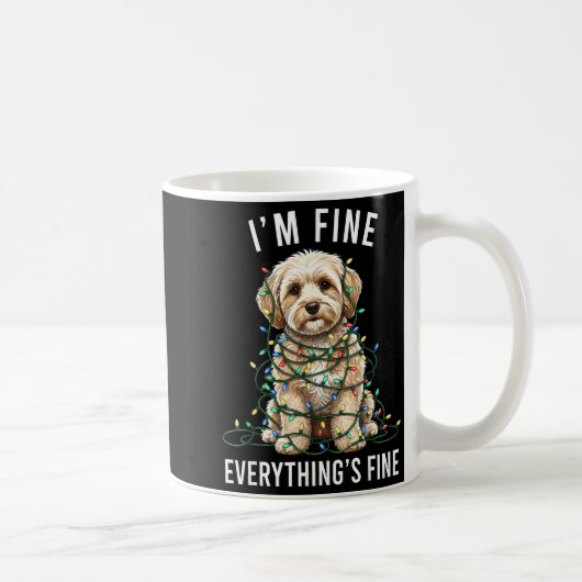 Maltio Christmas I'm Fine Everything Is Fine コーヒーマグカップ (右)