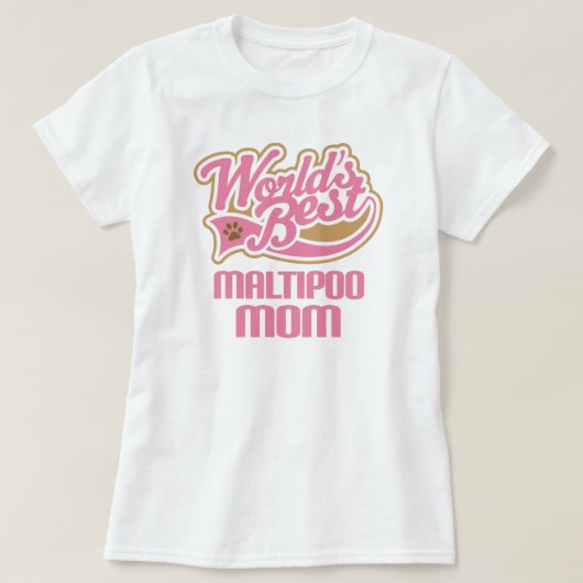 Maltipooのお母さん犬の品種ギフト Tシャツ (デザイン正面)