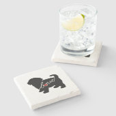 Maltipoo愛 ストーンコースター (横)