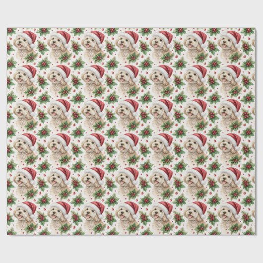 Maltipoo Christmas Wrapping Paper ラッピングペーパー (フラット)
