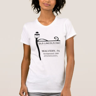 Malvern PA -古いリンカーンのハイウェーのTシャツ Tシャツ