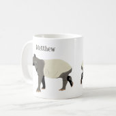 Malyan Tapir Illustration Personalized Wild Animal コーヒーマグカップ (正面左)