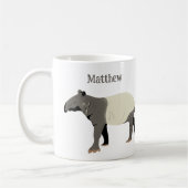 Malyan Tapir Illustration Personalized Wild Animal コーヒーマグカップ (左)