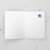 Mam用フラワーパワー誕生日カード:ウェルシュグリーティング カード (内部)