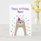 Mam誕生日カード カード (黄色い花)