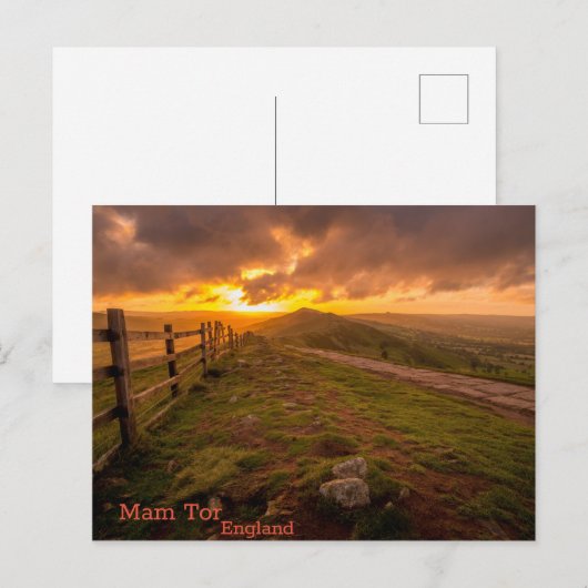Mam Tor – イギリス ポストカード (正面/裏面)