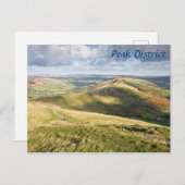 Mam Tor、Peak District土産写真から表示 ポストカード (正面/裏面)