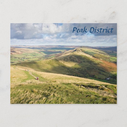 Mam Tor、Peak District土産写真から表示 ポストカード (正面)