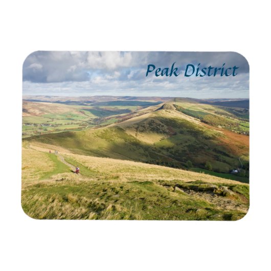 Mam Tor、Peak District土産写真から表示 マグネット (横)