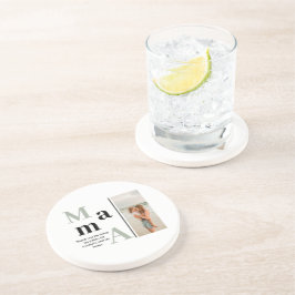 Mamaのカスタム写真とメッセージ砂岩コースター コースター