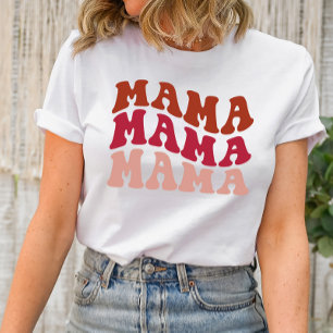 MAMAウェーフォントGroovyシャツ Tシャツ