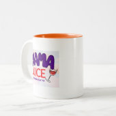 MaMaジュース – リフレッシュ&ワイン ツートーンマグカップ (正面左)