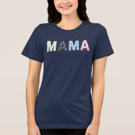 MAMAフラワーカットアウトTシャツ トライブレンドTシャツ