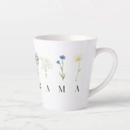 MAMAフラワーマグ – エレガントな母の日ギフト カフェラテマグ