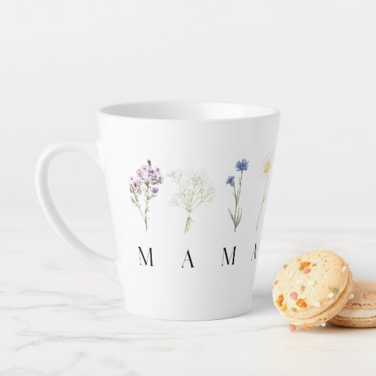 MAMAフラワーマグ – エレガントな母の日ギフト カフェラテマグ (インサイチュ)