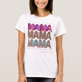 MAMAワイルドはっきりしたと Tシャツ