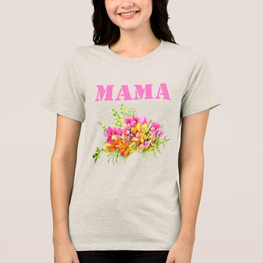 MAMA花 トライブレンドTシャツ (正面)