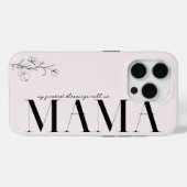 Mama | おしゃれボヘミアン フォントとフラワー Case-Mate iPhoneケース (裏面 (横))