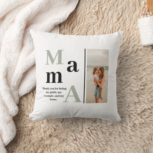Mama はっきりした Keepsake Pillow -カスタム文字 クッション (ブランケット)