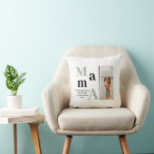 Mama はっきりした Keepsake Pillow -カスタム文字 クッション (椅子)