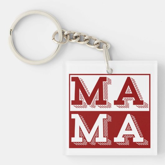 MAMA タイポグラフィー 母の日ギフト キーホルダー (正面)