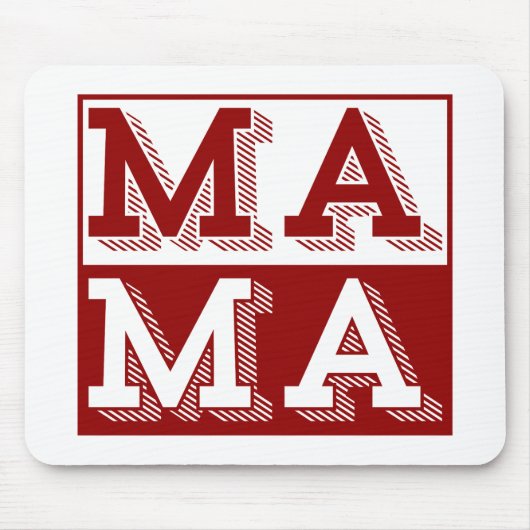 MAMA タイポグラフィー 母の日ギフト マウスパッド (正面)