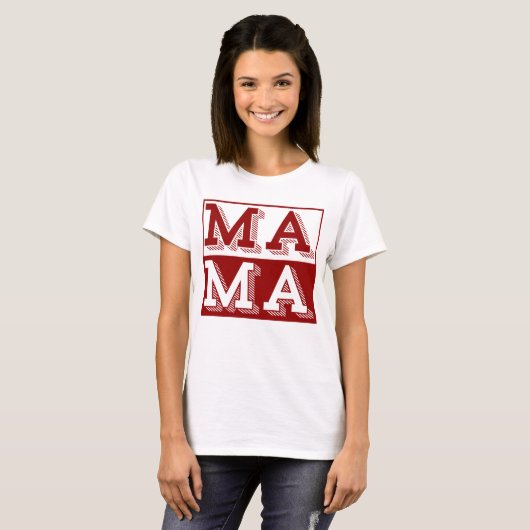 MAMA タイポグラフィー 母の日ギフト Tシャツ (正面フル)