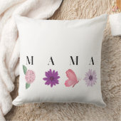 MAMA フラワーバタフライ、母の日ギフト クッション (ブランケット)