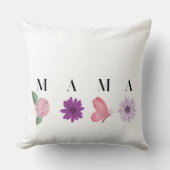 MAMA フラワーバタフライ、母の日ギフト クッション (正面)