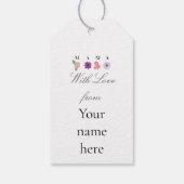 MAMA フラワー, 母の日, 誕生日プレゼント, 編集可能 ギフトタグ (裏面)