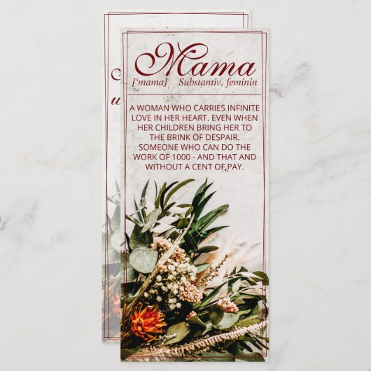 Mama – 単にかけがえのない – ブーケ (正面/裏面)