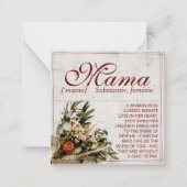 Mama – 単にかけがえのない – ブーケ ノートカード (正面)