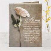 Mama -単にかけがえのない-ヴィンテージ カード (黄色い花)