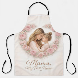 Mama — 私の初めての家 | 母と娘の花柄 エプロン
