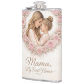 Mama — 私の初めての家 | 母と娘の花柄 フラスク (左)