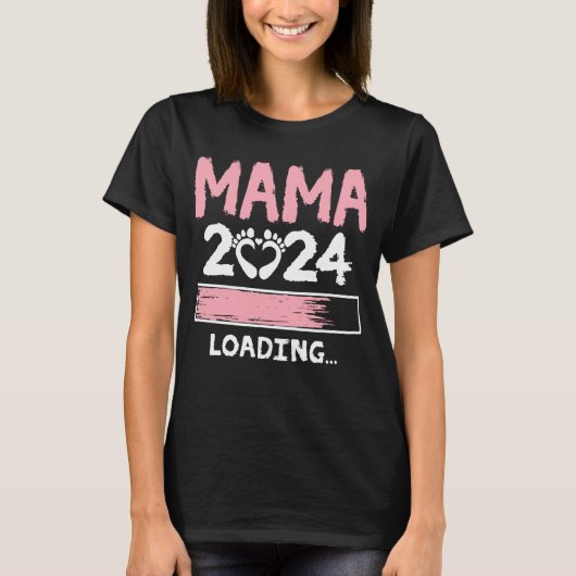 Mama 2024未来おもしろいの新しいママをロード tシャツ (正面)