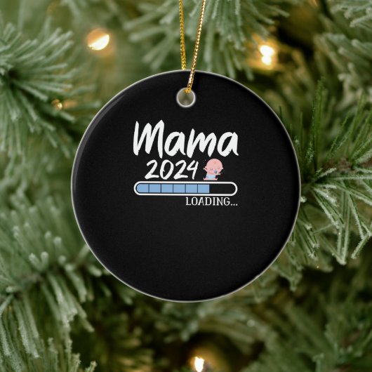 Mama 2024荷積みWerdende Mama Geschenk Muttertag セラミックオーナメント (ツリー)