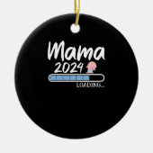 Mama 2024荷積みWerdende Mama Geschenk Muttertag セラミックオーナメント (正面)