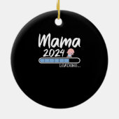 Mama 2024荷積みWerdende Mama Geschenk Muttertag セラミックオーナメント (裏面)