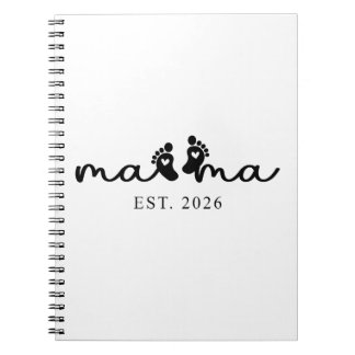 Mama 2026 | 赤ちゃんお披露目スパイラルフォトノート ノートブック
